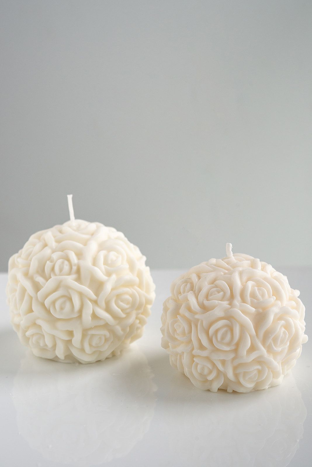 Velas de bola de rosa, velas de bola de rosa grandes