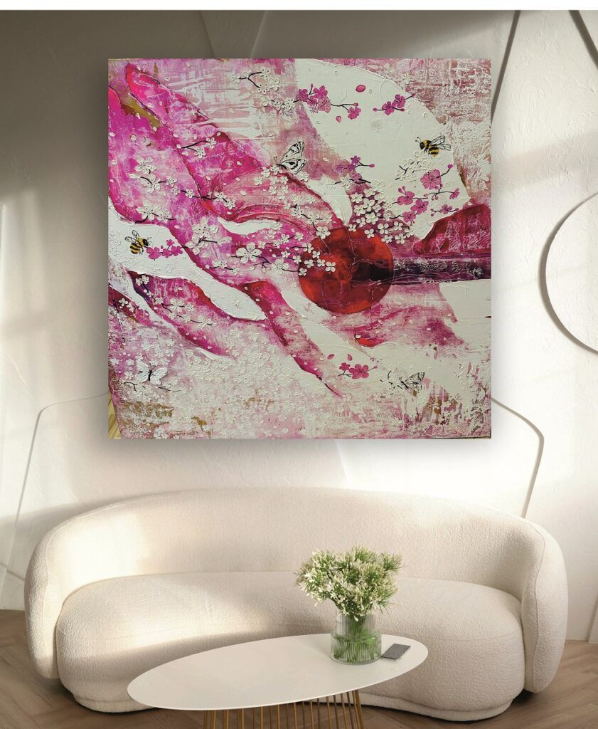 Primavera japonesa. Oleo. 100x100 cm. Unico