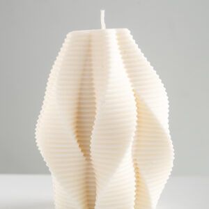 Vela de pilar perfumada grande, vela escultórica, decoración de habitación estética, decoración de mesa de boda, velas de cena, regalo de vela para ella, vela geométrica