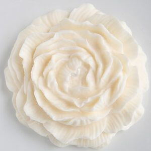 Vela de peonía grande XL / Cera de soja / Hecho a mano / Forma de rosa / Regalo de flores