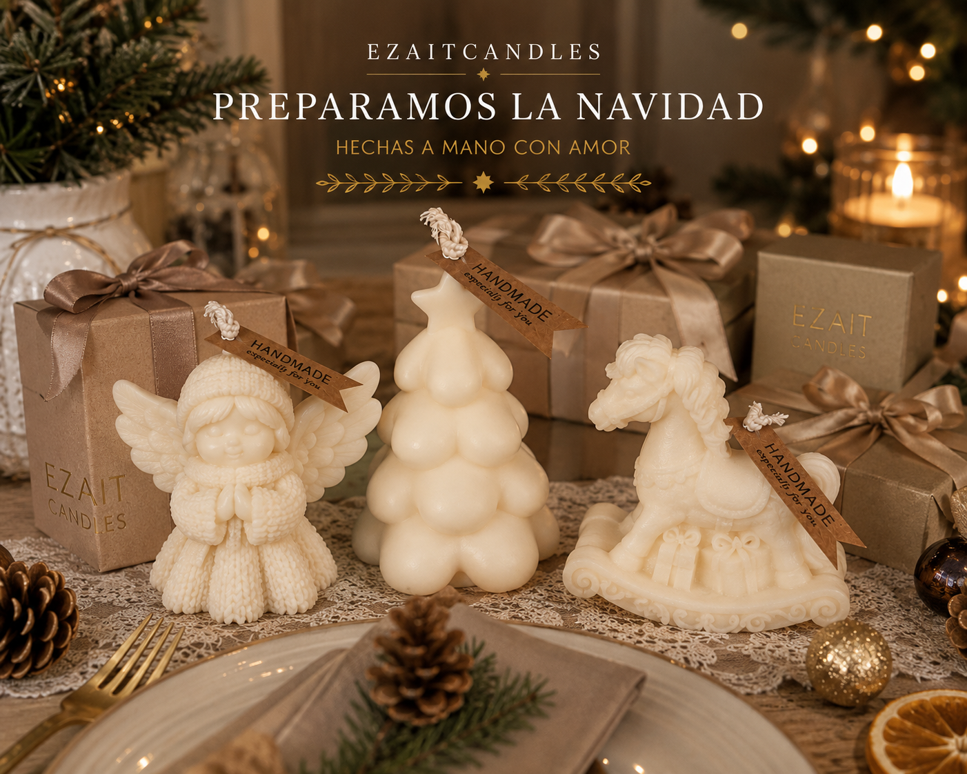 Ezait Candles Velas Artesanales de Lujo Hechas a Mano